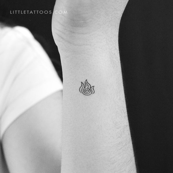 Avatar Fire Symbol Temporary Tattoo - Set of 3