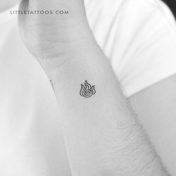 Avatar Fire Symbol Temporary Tattoo - Set of 3