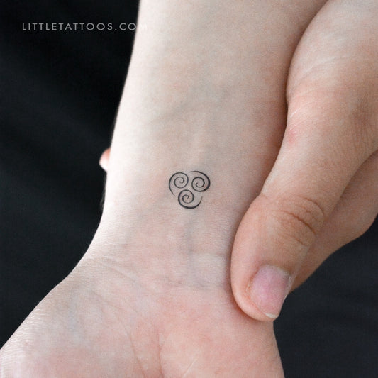 Tatuaje temporal del símbolo del aire de Avatar - Juego de 3