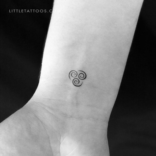 Tatuaje temporal del símbolo del aire de Avatar - Juego de 3