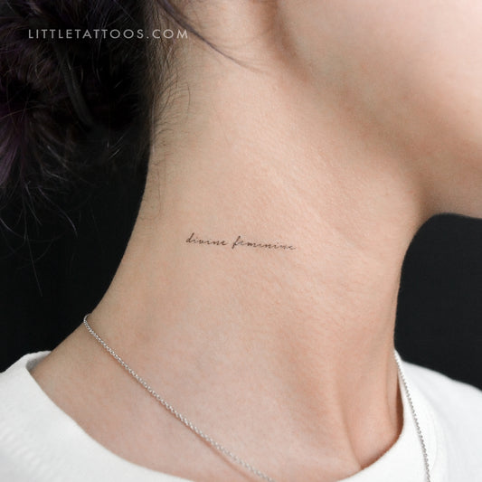 Small Divine Feminine Temporary Tattoo - Set of 3
