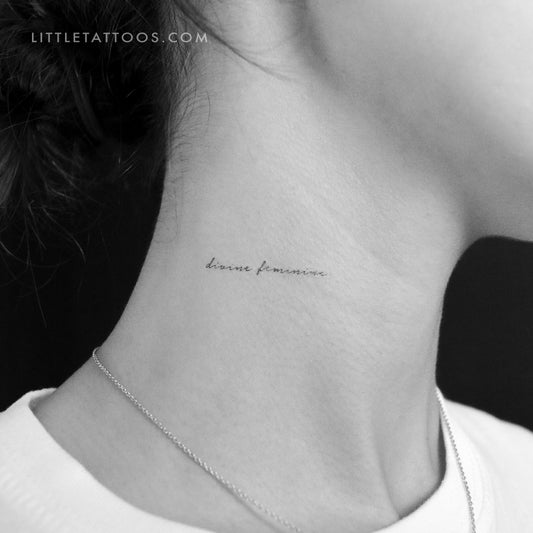 Small Divine Feminine Temporary Tattoo - Set of 3