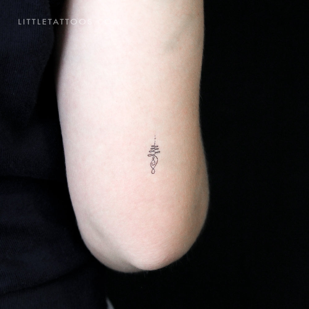 Small Unalome Temporary Tattoo - Set of 3