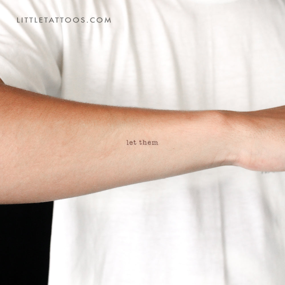 Tatuaje temporal "Máquina de escribir" - Juego de 3