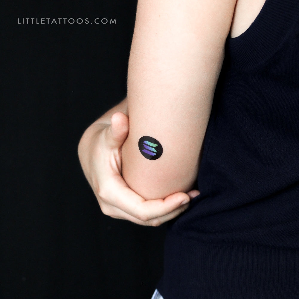 Solana Logotype Temporary Tattoo - Set of 3