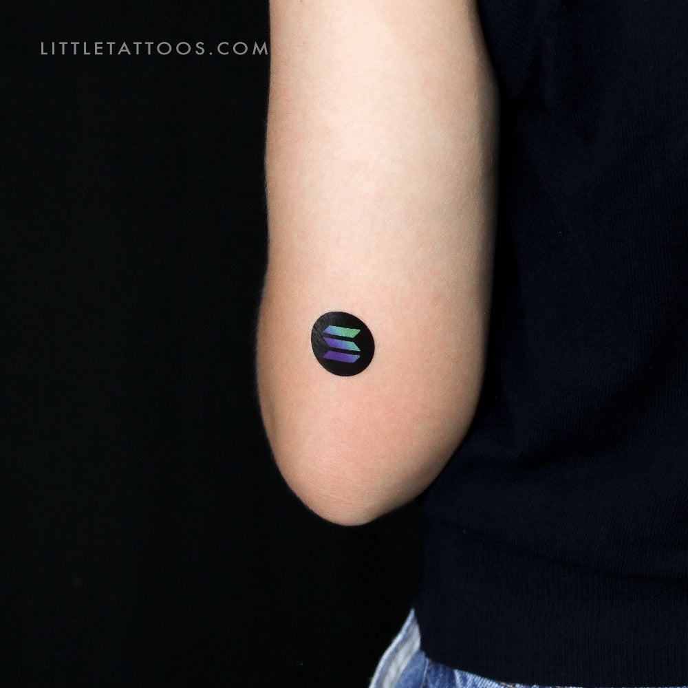 Solana Logotype Temporary Tattoo - Set of 3