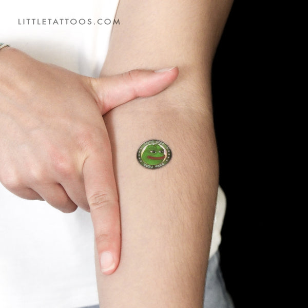 Pepecoin Temporary Tattoo - Set of 3