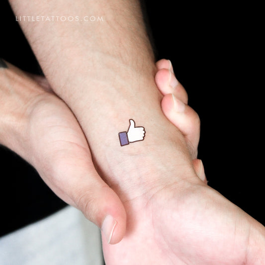 Tatuaje temporal con el símbolo "Me gusta" - Juego de 3