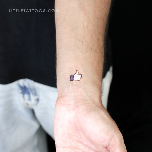 Tatuaje temporal con el símbolo "Me gusta" - Juego de 3