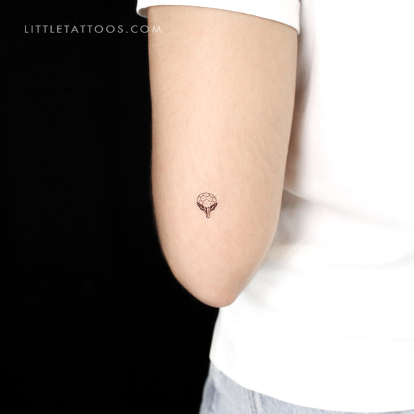 Little Cauliflower Temporary Tattoo - Set of 3