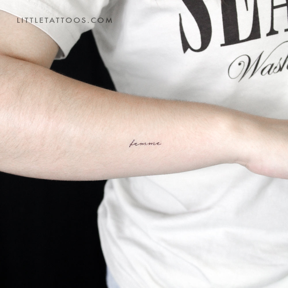 Femme Temporary Tattoo - Set of 3