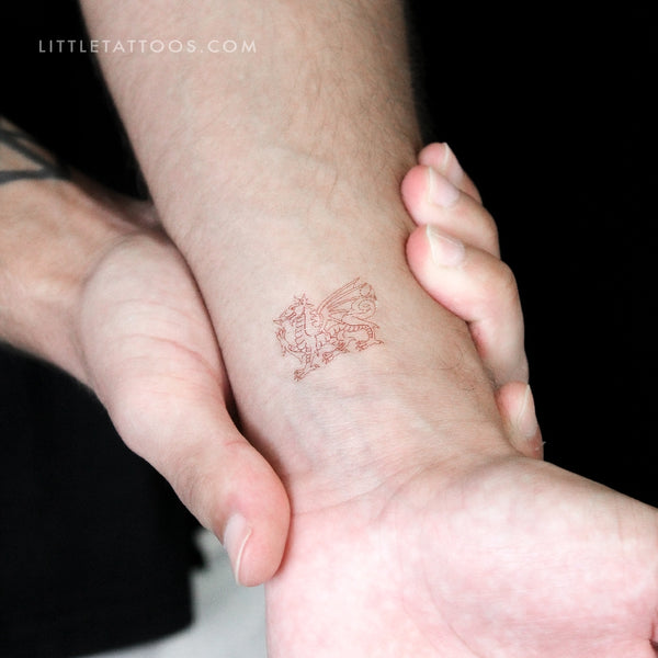 Welsh Dragon Temporary Tattoo - Set of 3