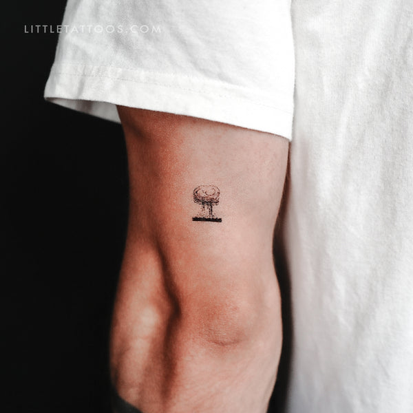 Atomic Bomb Mushroom Cloud Temporary Tattoo - Set of 3