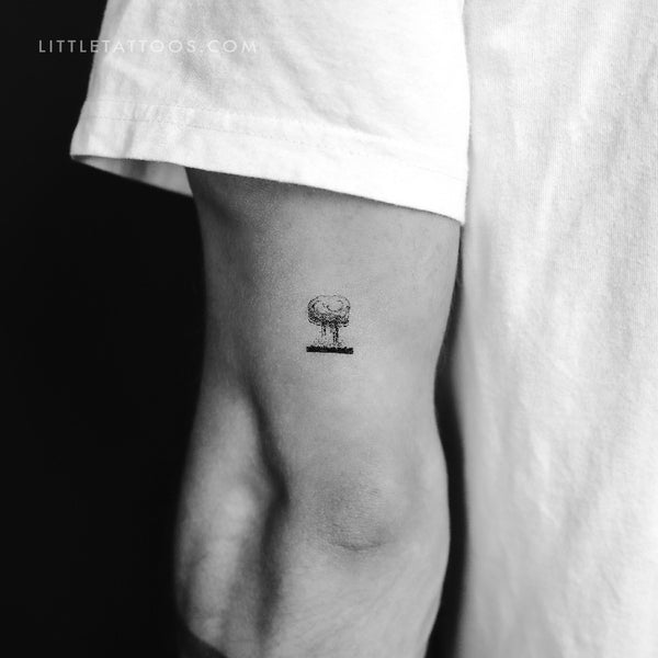 Atomic Bomb Mushroom Cloud Temporary Tattoo - Set of 3