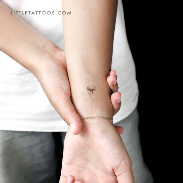 Atomic Bomb Mushroom Temporary Tattoo - Set of 3