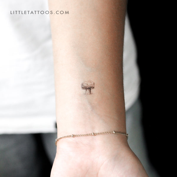 Atomic Bomb Mushroom Temporary Tattoo - Set of 3
