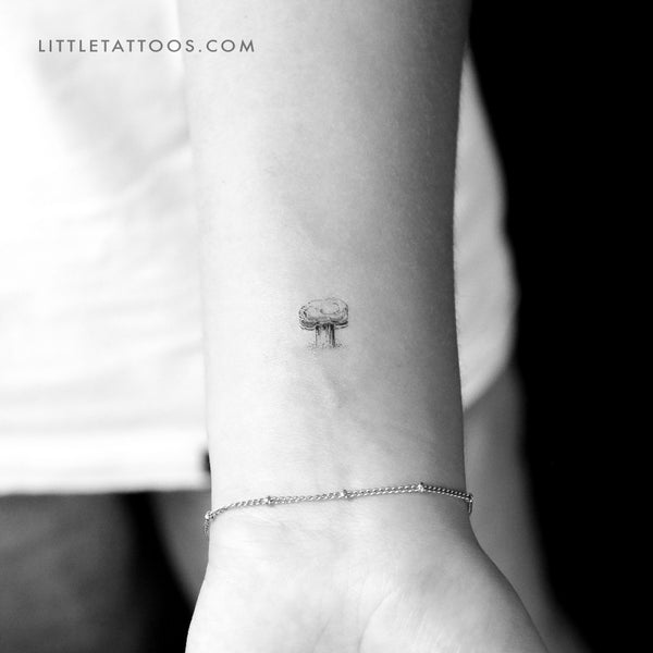 Atomic Bomb Mushroom Temporary Tattoo - Set of 3