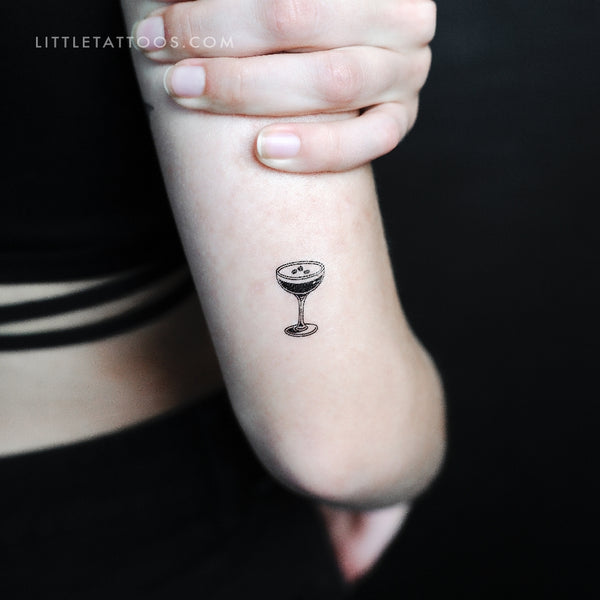 Little Espresso Martini Temporary Tattoo - Set of 3