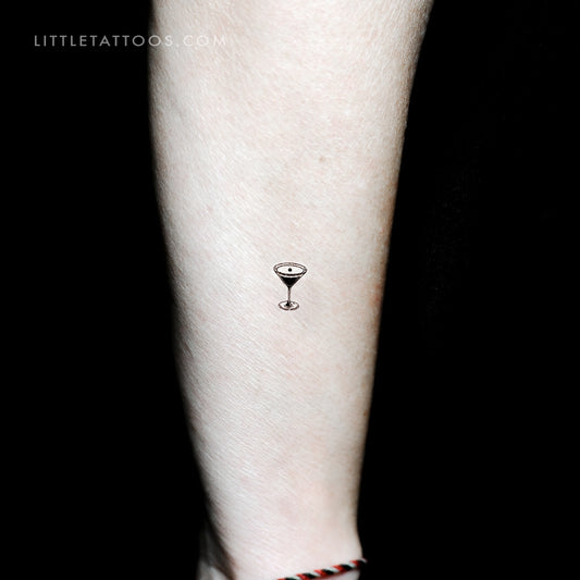 Tatuaje temporal pequeño de Martini Espresso - Juego de 3