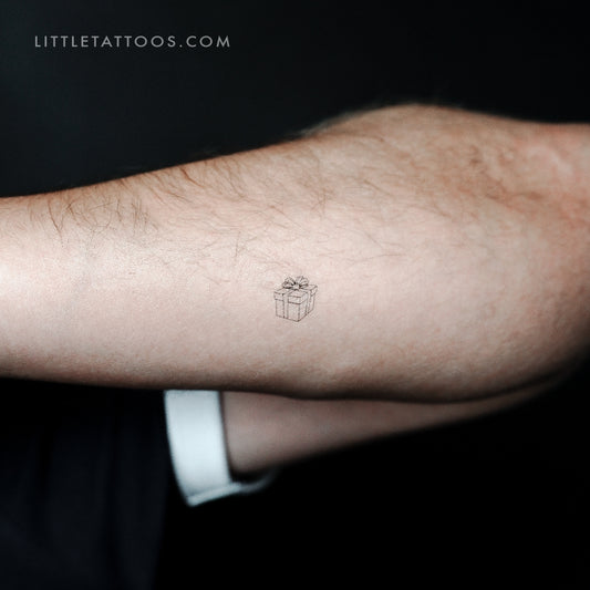 Tatuaje temporal de caja de regalo - Juego de 3