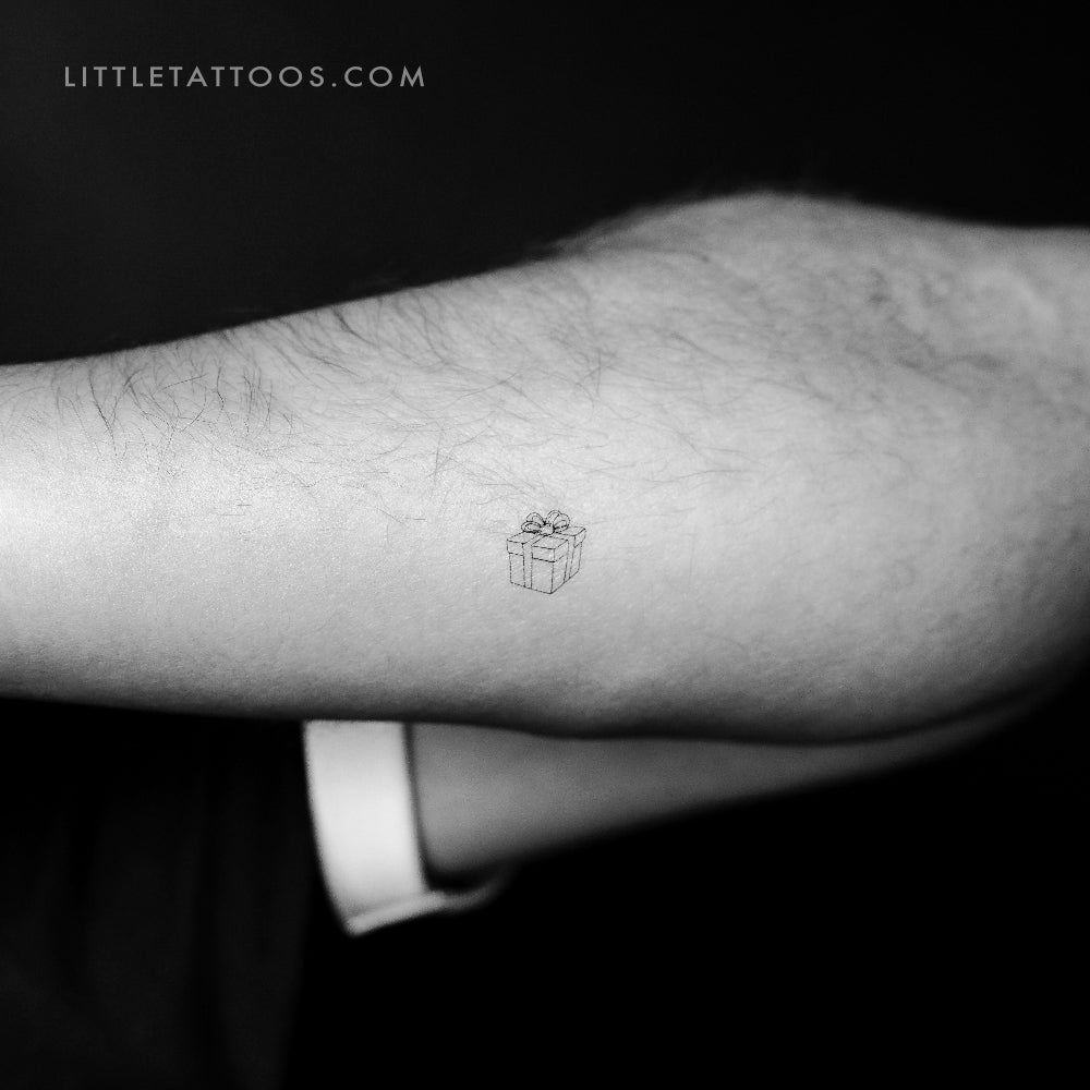 Tatuaje temporal de caja de regalo - Juego de 3