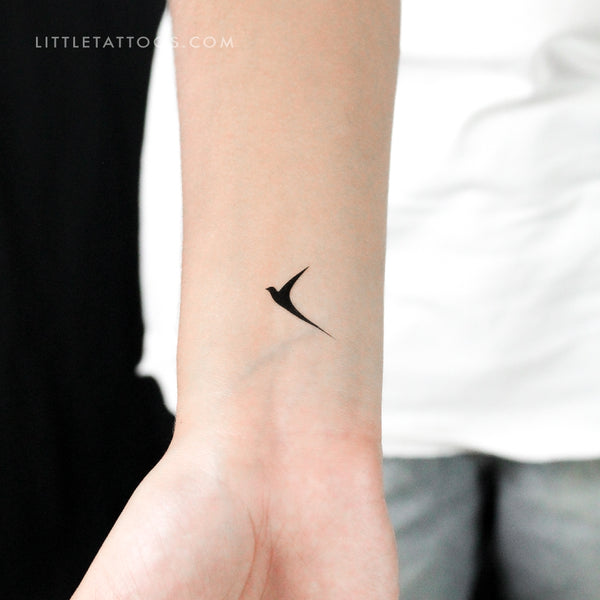 Black Bird Temporary Tattoo - Set of 3