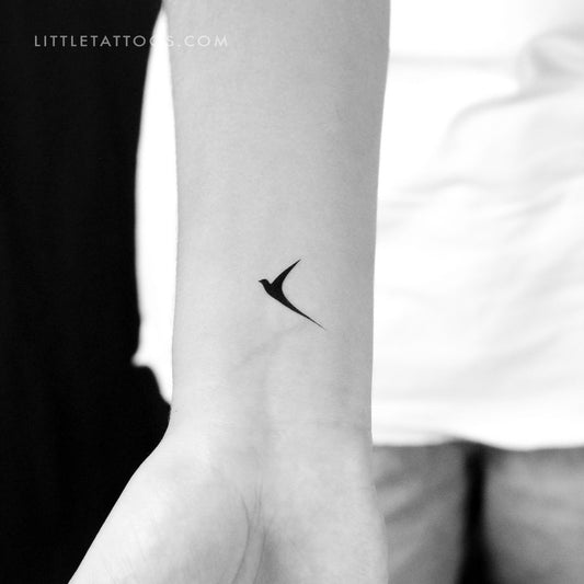 Tatuaje temporal de pájaro negro - Juego de 3