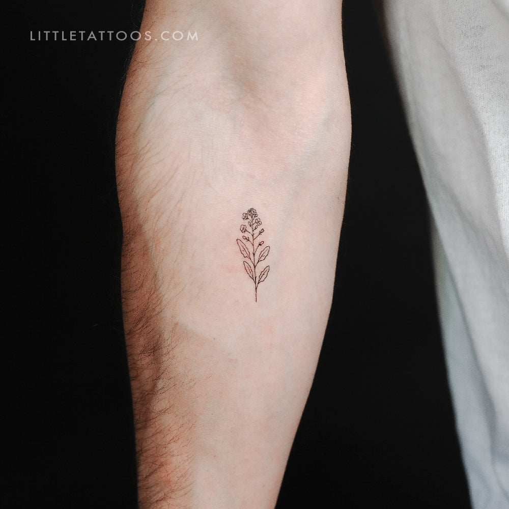 Mustard Plant Temporary Tattoo - Set of 3