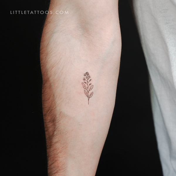 Mustard Plant Temporary Tattoo - Set of 3