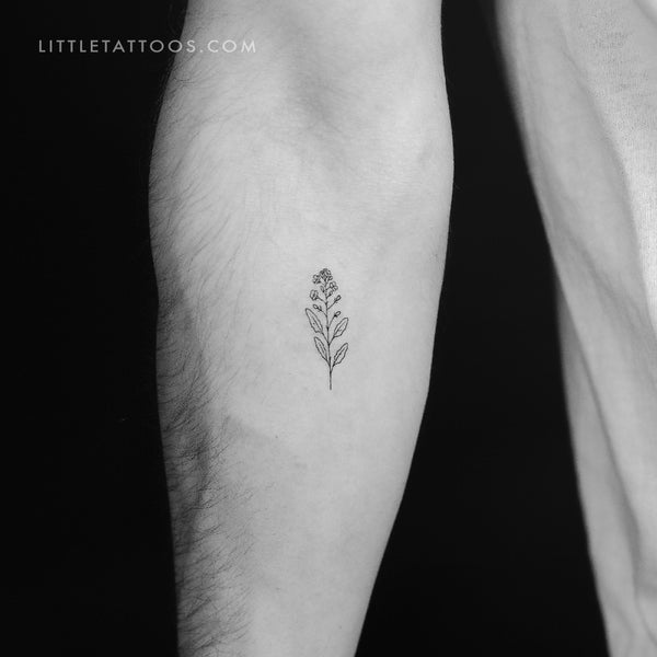 Mustard Plant Temporary Tattoo - Set of 3