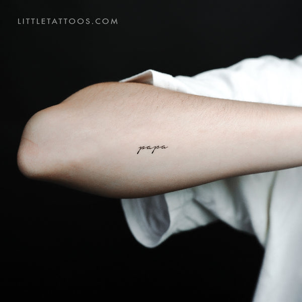 Little Papa Temporary Tattoo - Set of 3