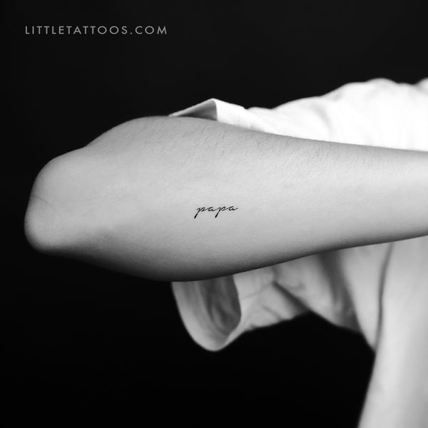 Little Papa Temporary Tattoo - Set of 3