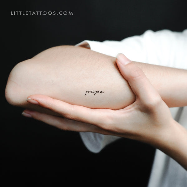 Little Papa Temporary Tattoo - Set of 3