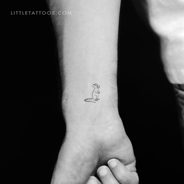 Standing Mouse Temporary Tattoo - Set of 3