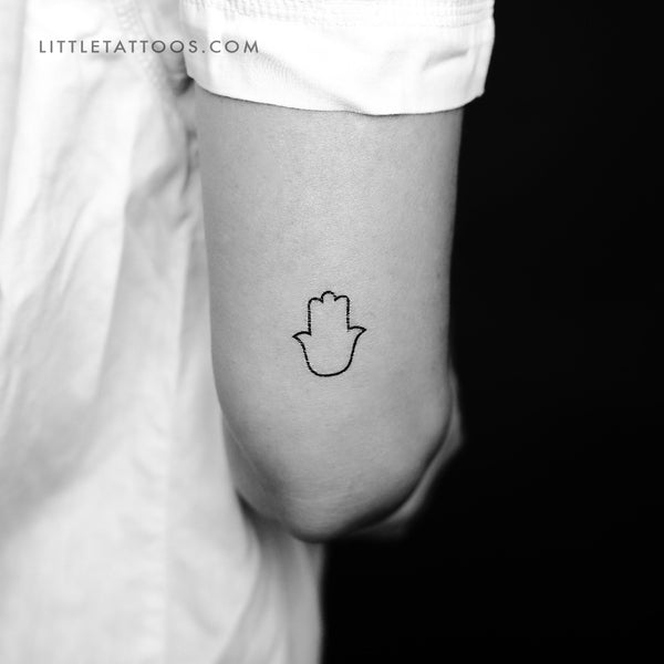 Hamsa Outline Temporary Tattoo - Set of 3