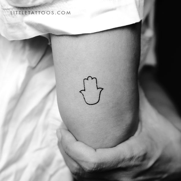 Hamsa Outline Temporary Tattoo - Set of 3