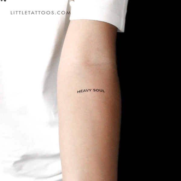 Uppercase HEAVY SOUL Temporary Tattoo - Set of 3