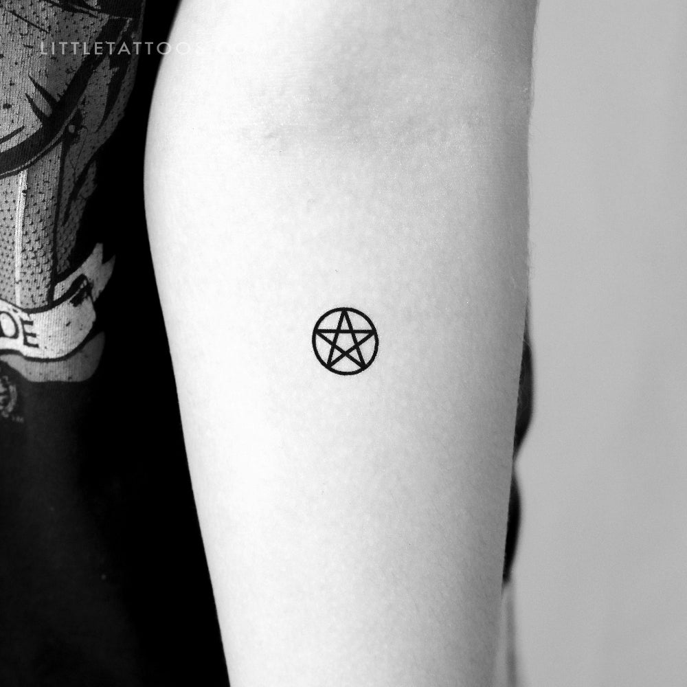 Tatuaje temporal de pentáculo - Juego de 3