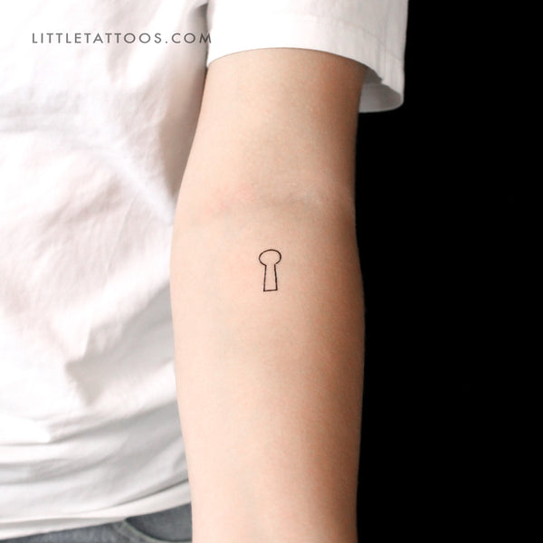 Keyhole Outline Temporary Tattoo - Set of 3