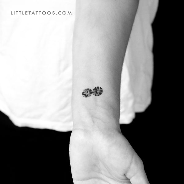 Double Spiral Temporary Tattoo - Set of 3