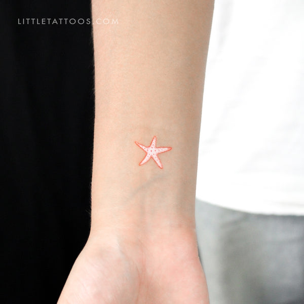 Red Sea Star Temporary Tattoo - Set of 3