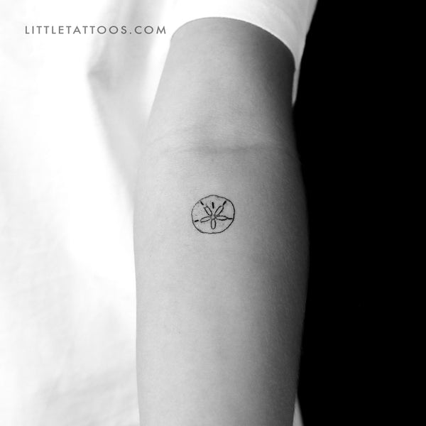 Small Sand Dollar Temporary Tattoo - Set of 3