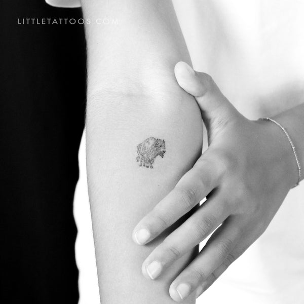 Bison Temporary Tattoo - Set of 3