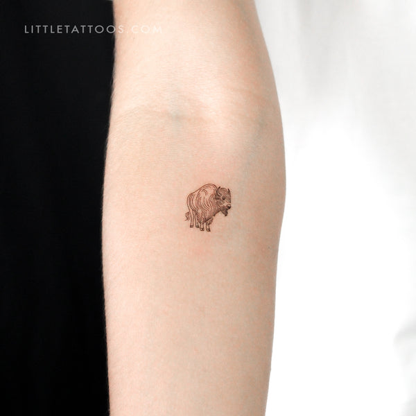 Bison Temporary Tattoo - Set of 3