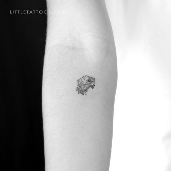 Bison Temporary Tattoo - Set of 3