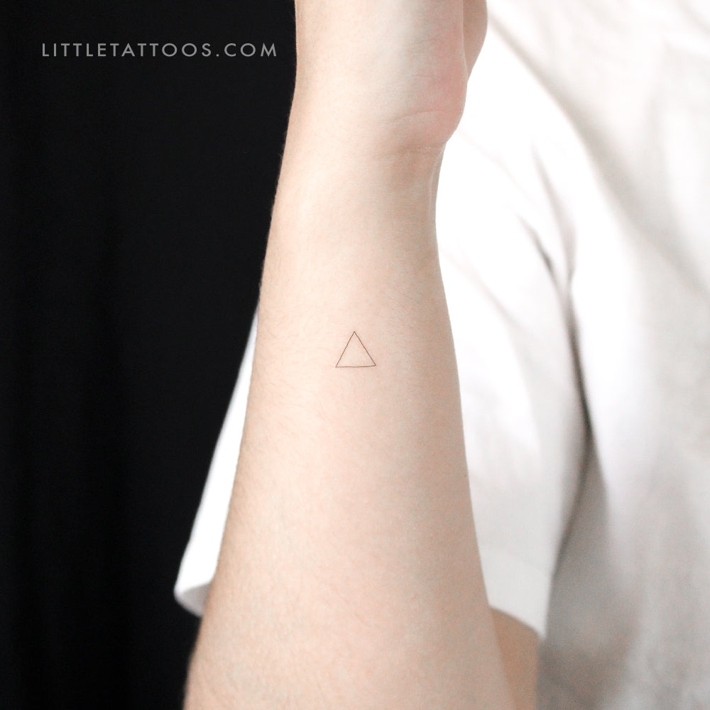 Equilateral Triangle Temporary Tattoo - Set of 3