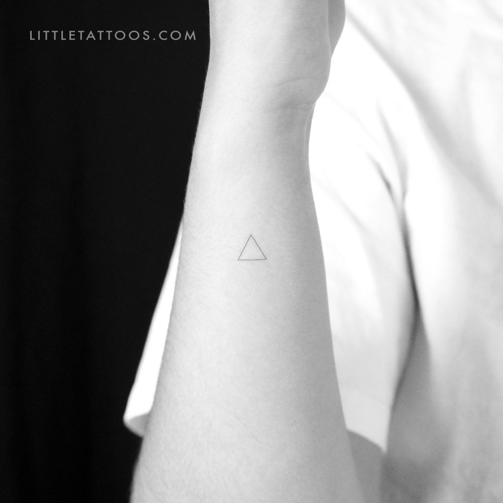 Equilateral Triangle Temporary Tattoo - Set of 3
