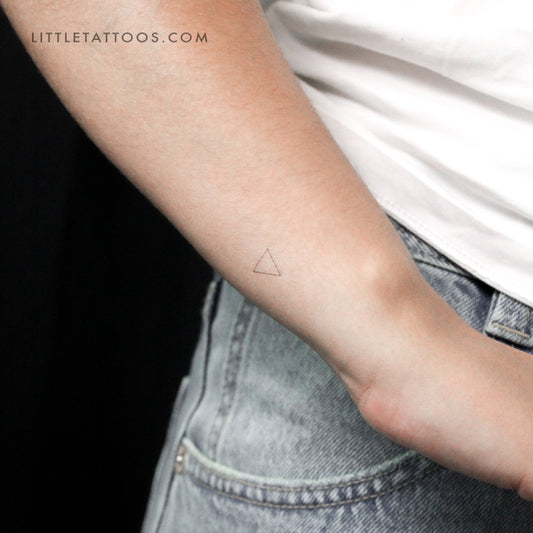 Tatuaje temporal de triángulo equilátero (juego de 3)