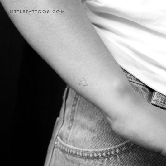 Tatuaje temporal de triángulo equilátero (juego de 3)