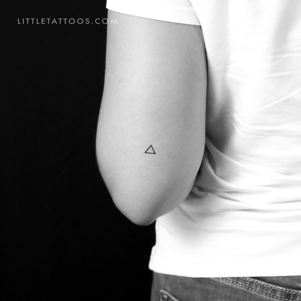 Tatuaje temporal de triángulo pequeño - Juego de 3